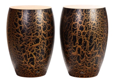 Pair of Karma Side Tables by the Wendell Castle Collection