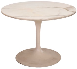 Eero Saarinen for Knoll Attributed Tulip Dining Table with Marble Top