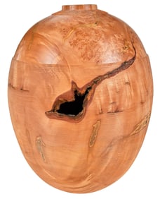 John Jordan, Turned Red Maple Burlwood Vessel