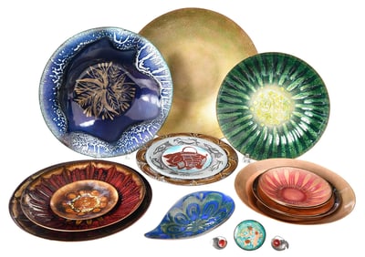 17 Modern Enamel on Copper Objects and Accessories
