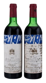 Two Bottles 1976 Chateau Mouton Rothschild