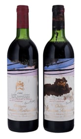Two Bottles 1980 Chateau Mouton Rothschild