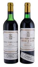 Two Bottles 1975 & 1978 Chateau Pinchon Longueville Comtesse de Lalande