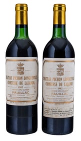 Two Bottles 1982 Chateau Pinchon Longueville Comtesse de Lalande