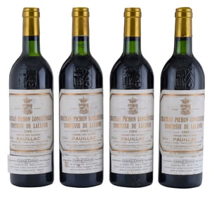 Four Bottles 1985 Chateau Pinchon Longueville Comtesse de Lalande
