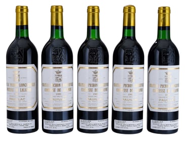 Five 1989 Chateau Pinchon Longueville Comtesse de Lalande