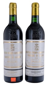 Two Bottles 1990 & 1993 Chateau Pinchon Longueville Comtesse de Lalande