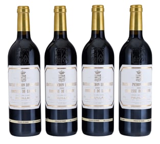 Four Bottles 2000 Chateau Pinchon Longueville Comtesse de Lalande