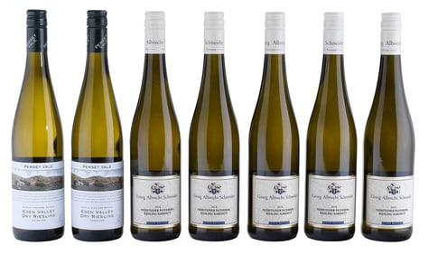 Five Bottles 2018 George Albrecht Schneider Kabinett & Two Bottles 2020 Pewsey Vale Eden Valley