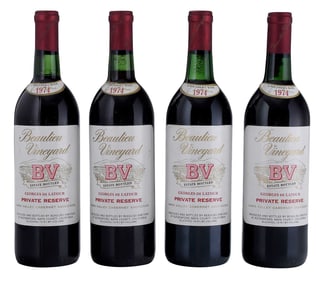 Four Bottles 1974 BV Georges de Latour Private Reserve