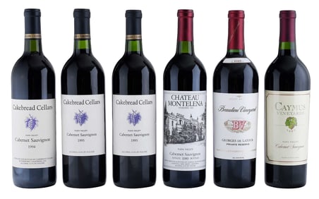 Six Bottles 1989-1995 California Cabernet Sauvignon