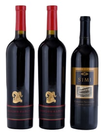 Three Bottles 1996 Assorted California Cabernet Sauvignon, Simi and Bighorn Ranch