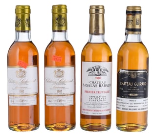 Four Demi Bottles 1982-1988 Sauternes