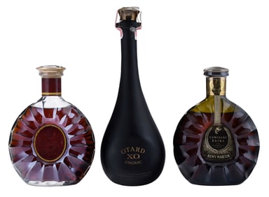 Three Bottles of Cognac, Two Remy Martin and One Otard XO
