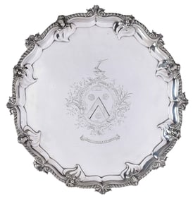 George III Irish Silver Large Salver, William Townsend