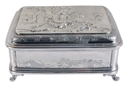 George II English Silver Casket, Augustin Courtauld I