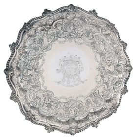 George IV Irish Silver Monumental Salver, William Nowlan