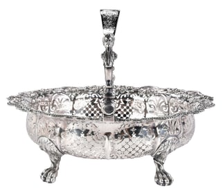 George II English Silver Basket, Thomas Gilpin