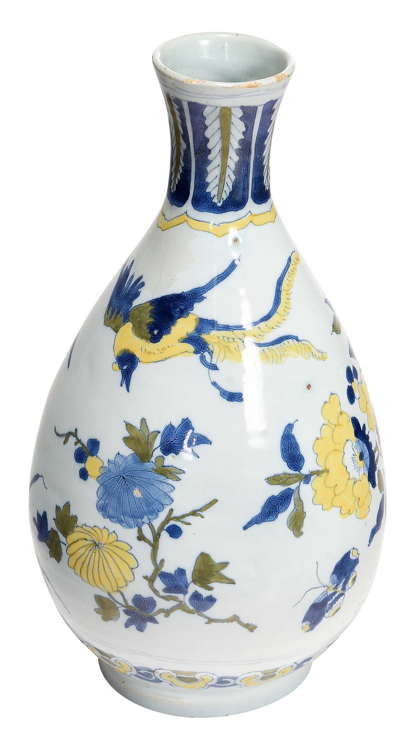 Fine Dutch Delft Polychrome Bottle Vase (1 of 9)