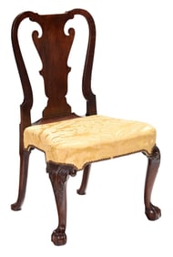 George II Figured Mahogany Compass Seat Side Chair