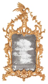 Large George III Chinese Chippendale Carved and Gilt Mirror