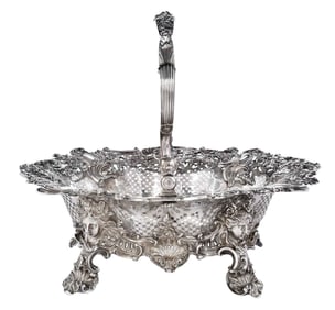 George II English Silver Basket, Edward Wakelin
