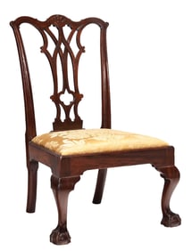 Philadelphia Chippendale Carved Mahogany Side Chair