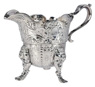 George II Irish Silver Creamer, Joseph Walker