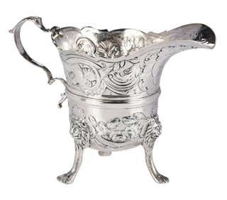 Large George II Irish Silver Creamer
