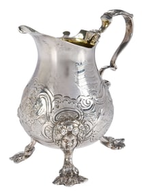 George II English Silver Creamer, Thomas Parr