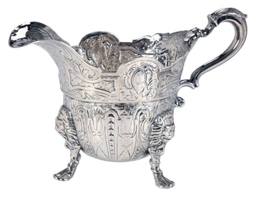 George II Irish Silver Creamer, John Hamilton