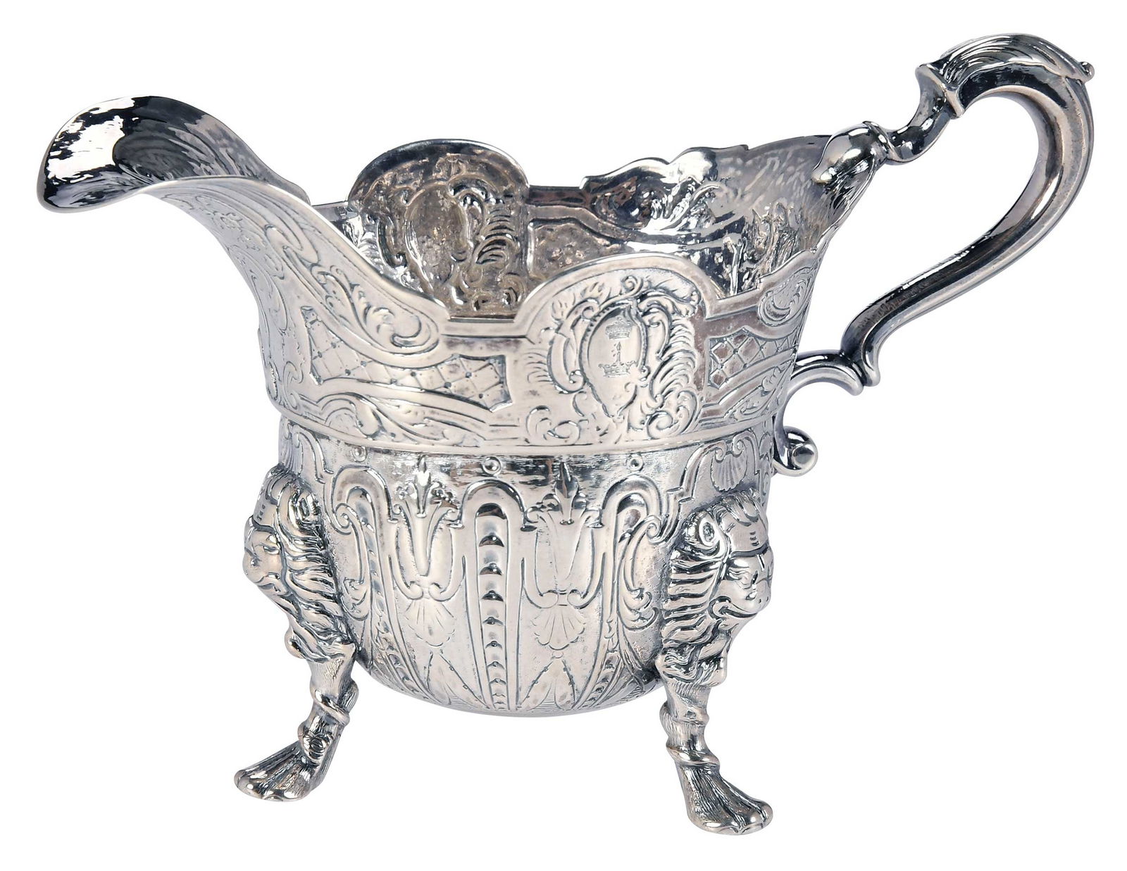 George II Irish Silver Creamer, John Hamilton (1 of 15)