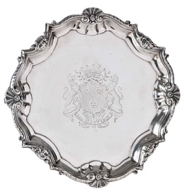 George II Irish Silver Waiter, John Moore