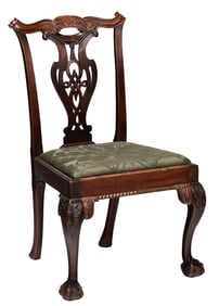 George II Carved Mahogany Side Chair
