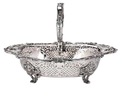 George II Irish Silver Cake Basket, Robert Calderwood