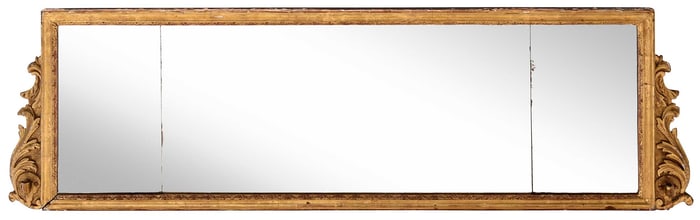 George II Carved and Giltwood Overmantel Mirror