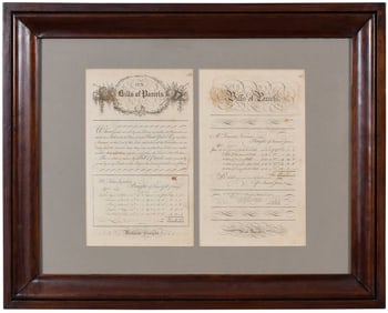 Framed Calligraphic Engravings, George Bickham