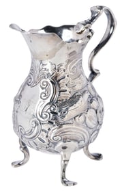 George III English Silver Decorated Creamer