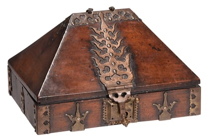 Wood and Bronze Mounted Indian Dowry Box