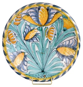 London Delft Polychrome Tulip Charger