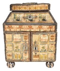 17th Century Signed and Dated Needlework Casket