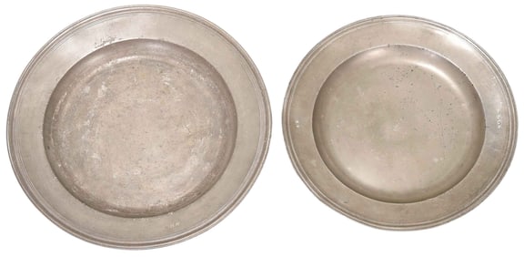 Six Pewter Platters of Various Sizes