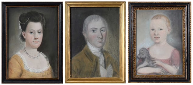 Benjamin Blyth, Three Pastel Portraits