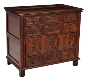 Boston Pilgrim Century Mason-Messenger Attributed Walnut and Oak Chest