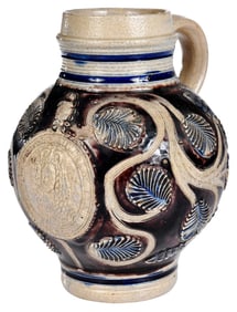 Westerwald Salt Glazed Portrait Jug, King William III