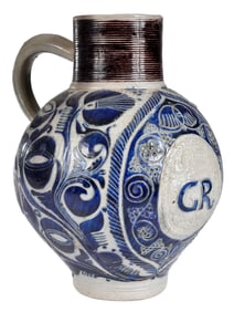 Large Westerwald Salt Glazed "GR" Jug