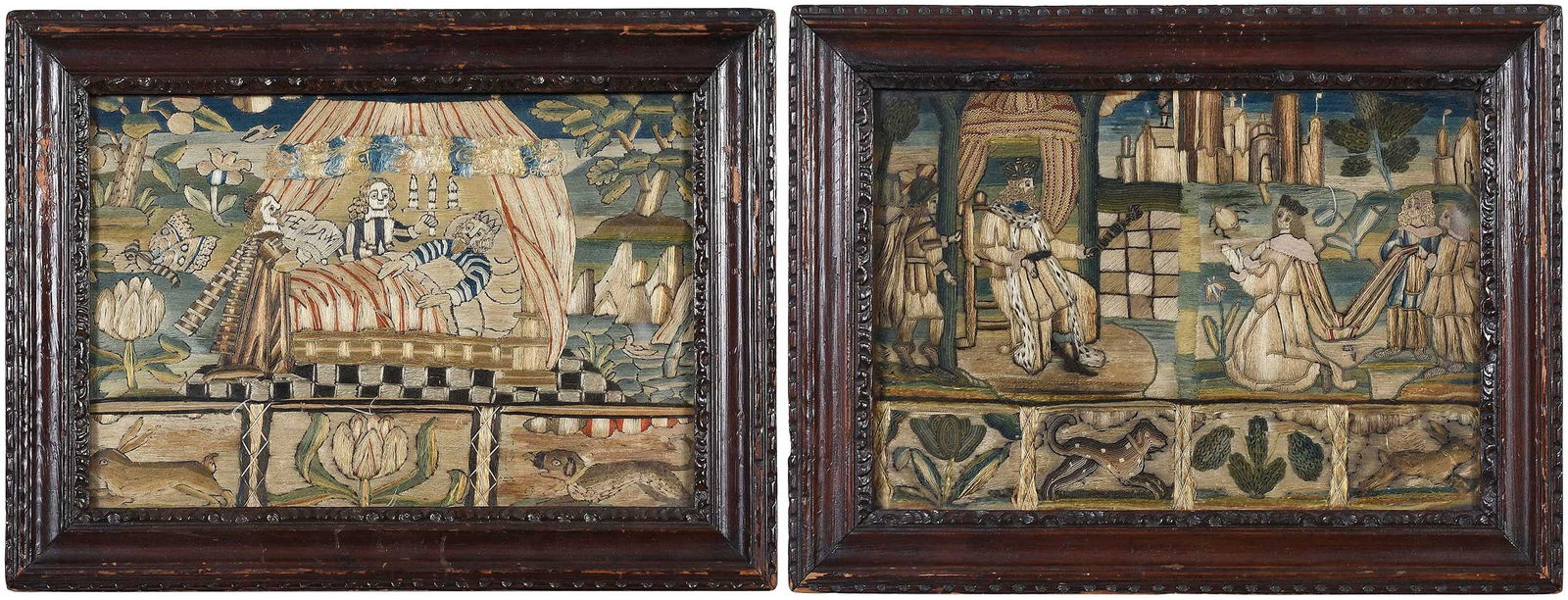 Pair of Charles II Framed Needleworks (1 of 12)