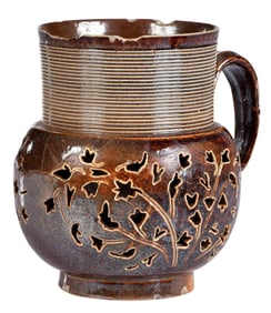 Nottingham Carved Double Walled Stoneware Mug