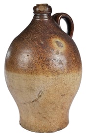 Large English Brown Stoneware Jug with Cork