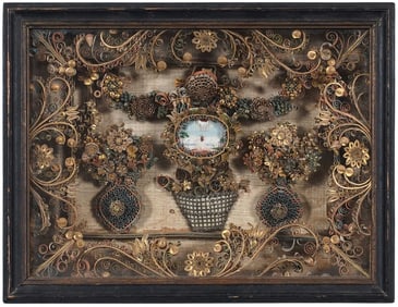 George II Framed Quillwork